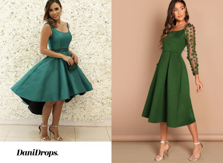 vestidos de dama de honor verde claro