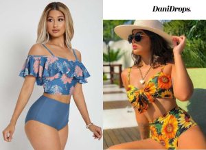 Biquíni De Cintura Alta E Amarração Fashion - Preto - Elly Modas