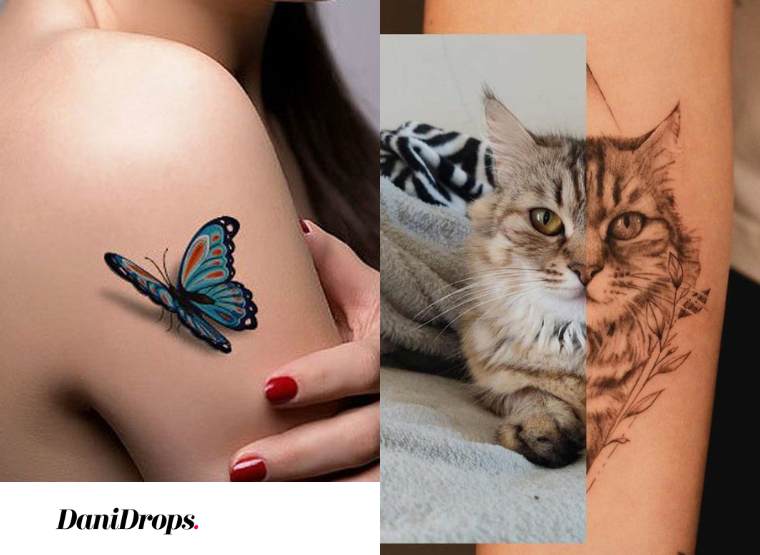 Buy Supperb® Temporary Tattoos 21 Small Butterflies Tattoo Online in India  - Etsy