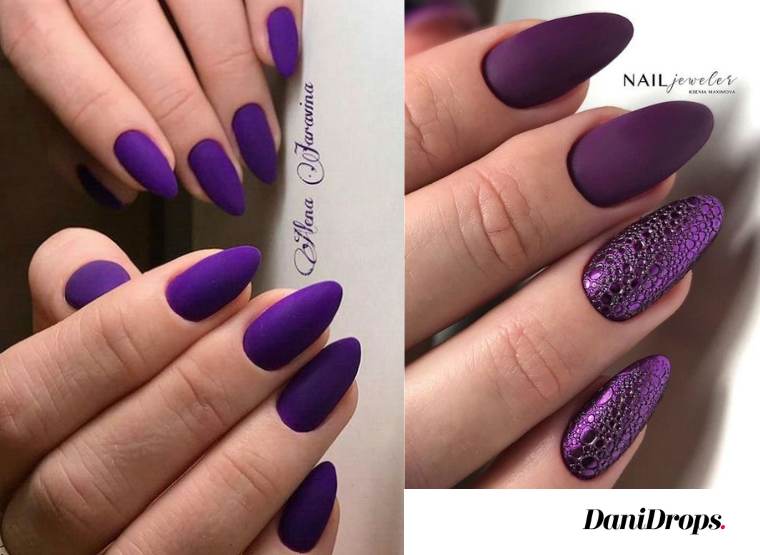 chiodo viola decorato ovale