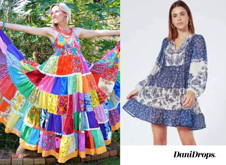 patchwork party dress