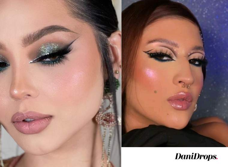 Trucco stile clubber con glitter