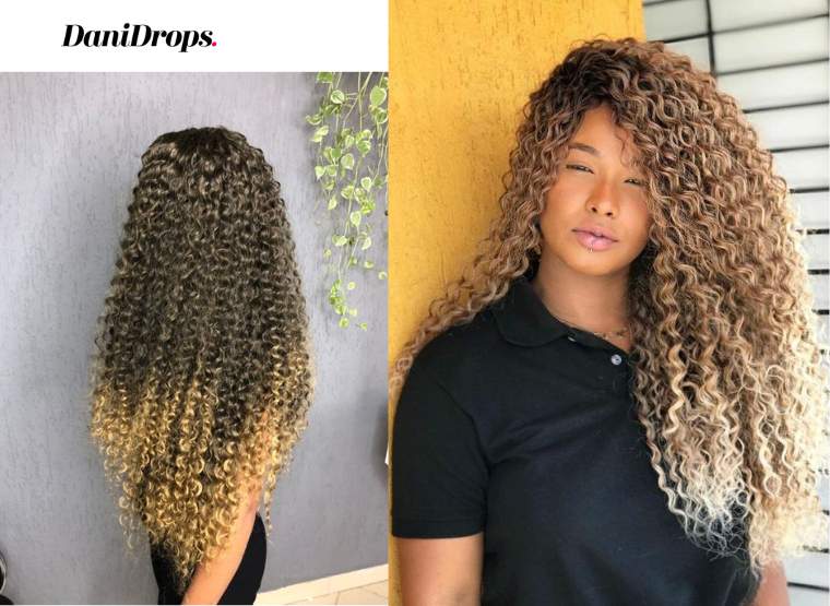 Cabello Rizado Orgánico con Mechas