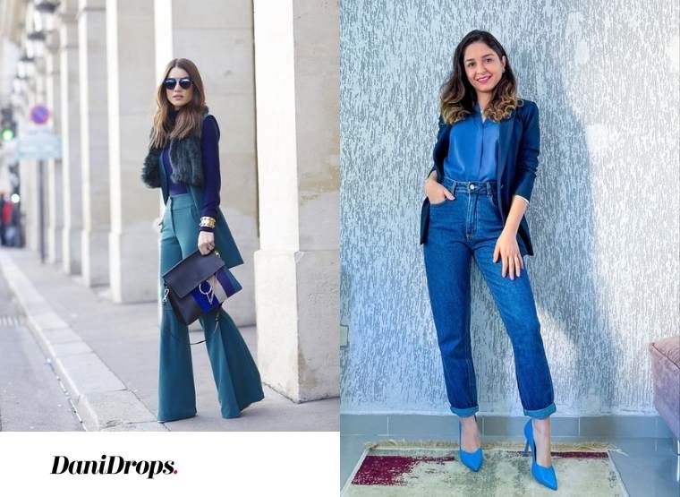 Aspetto blu 15 Ton Sur Ton look blu Ton Sur Ton