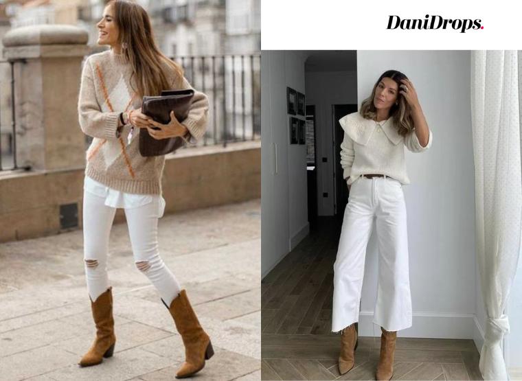 look con jeans bianchi
