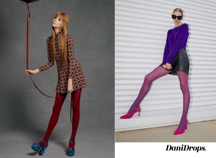 18 Fashion look with Colorful Pantyhose Fashion look with Colored Pantyhose