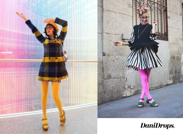 22 Dazzling look with Colorful Pantyhose Stunning look with Colored Pantyhose