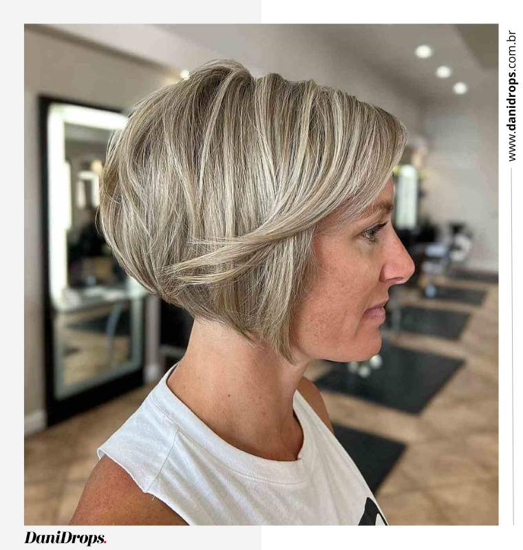02 Corte de cabelo bob com balaiagem para loiras Corte de cabelo bob com balaiagem para loiras