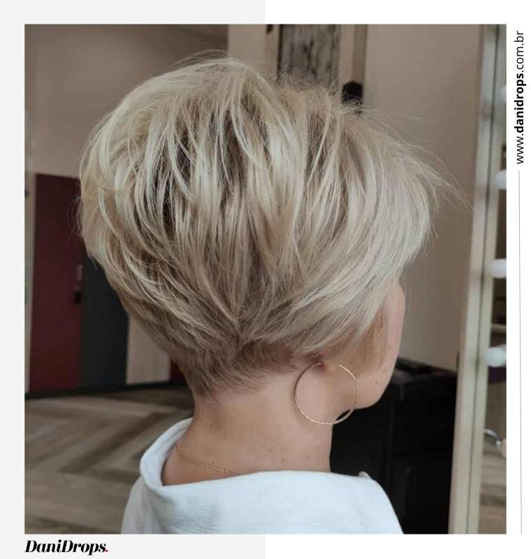 Blonde Short Wedge Hairstyle - Casual, Everyday - Careforhair.co.uk