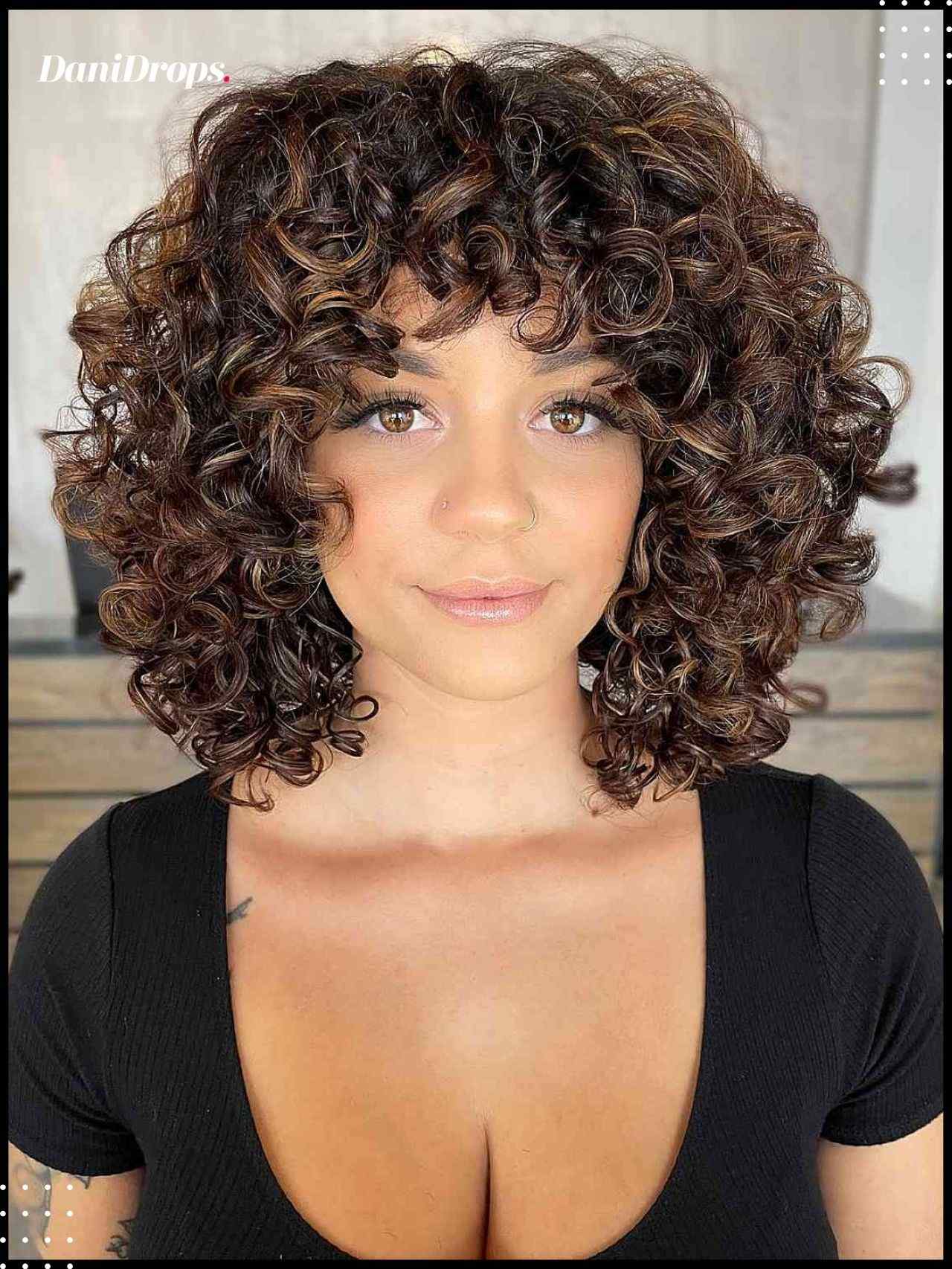 Image result for short haircuts for naturally curly hair and round face  black hair | Curly girl hairstyles, Curly hair pictures, Curly hair with  bangs