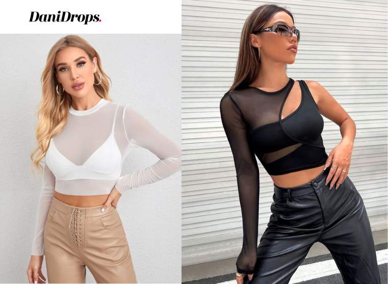 28 Cropped transparente Cropped transparente
