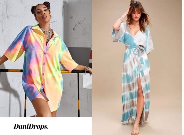67 vestido arco iris estilo tie dye vestido arco-íris estilo tie dye