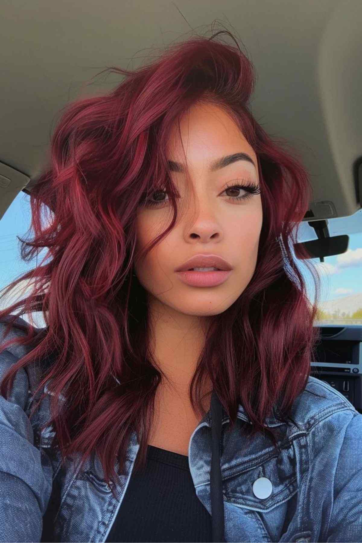 Cor de Cabelo Vermelho Cereja Cor de Cabelo Vermelho Cereja