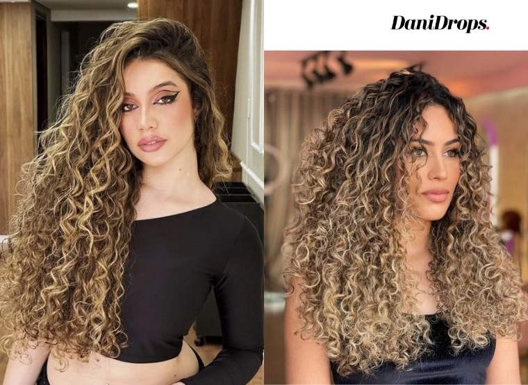 Long Curly Hair with highlights