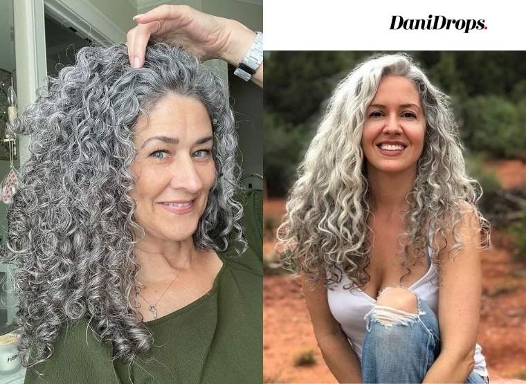 Gray Long Curly Hair