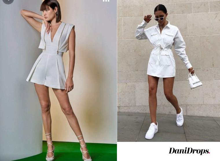 HERMOSOS OUTFITS COLOR BLANCO/ COMBINACIONES MODERNAS CON ROPA BLANCA/  LOOKS TOTAL WHITE/ MODA 2022 