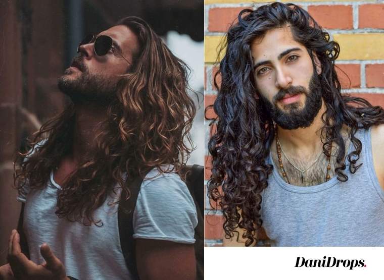 Men's Long Curly Hair