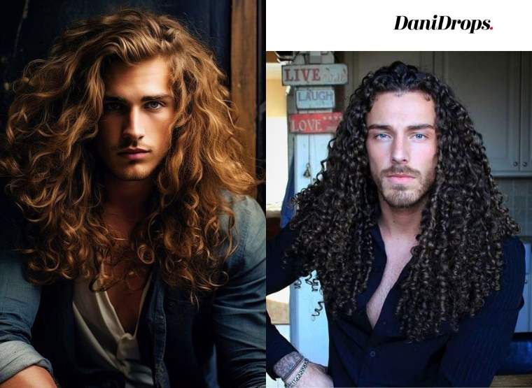 Men's Long Curly Hair