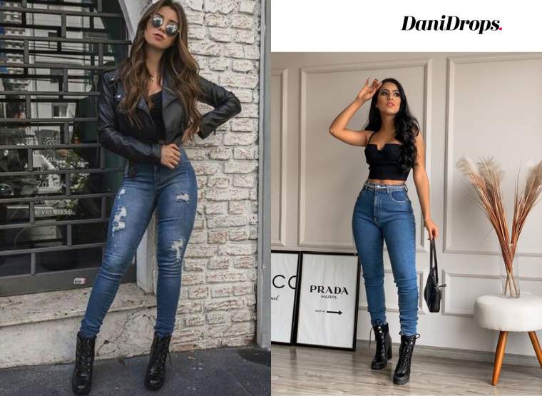 Looks with jeans and boots Looks with jeans and boots