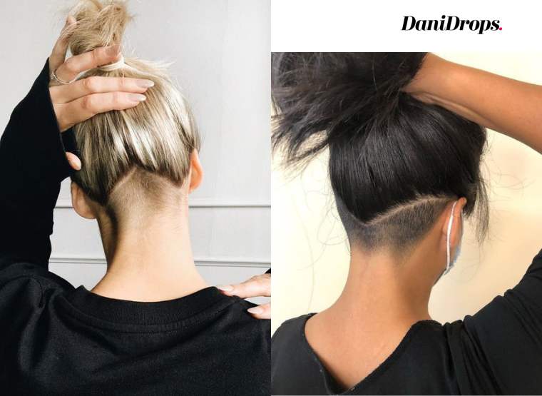 Undercut haircut with shaved nape