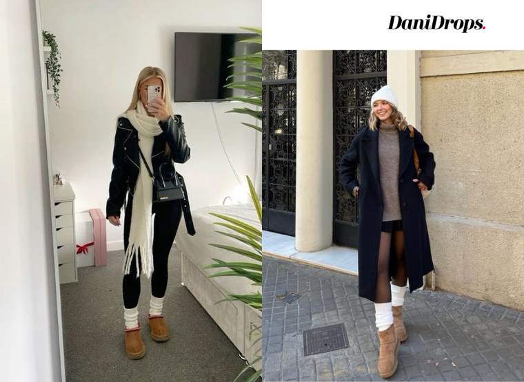 Look de invierno con calcetines gruesos