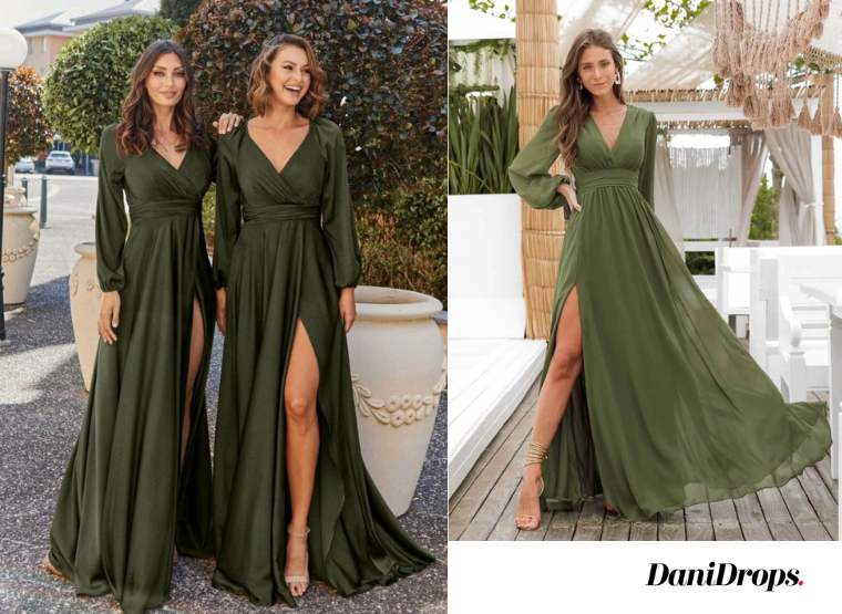 Tendance robe de demoiselle d'honneur verte 2024 – Voir plus de 80 modèles longs, moyens et courts