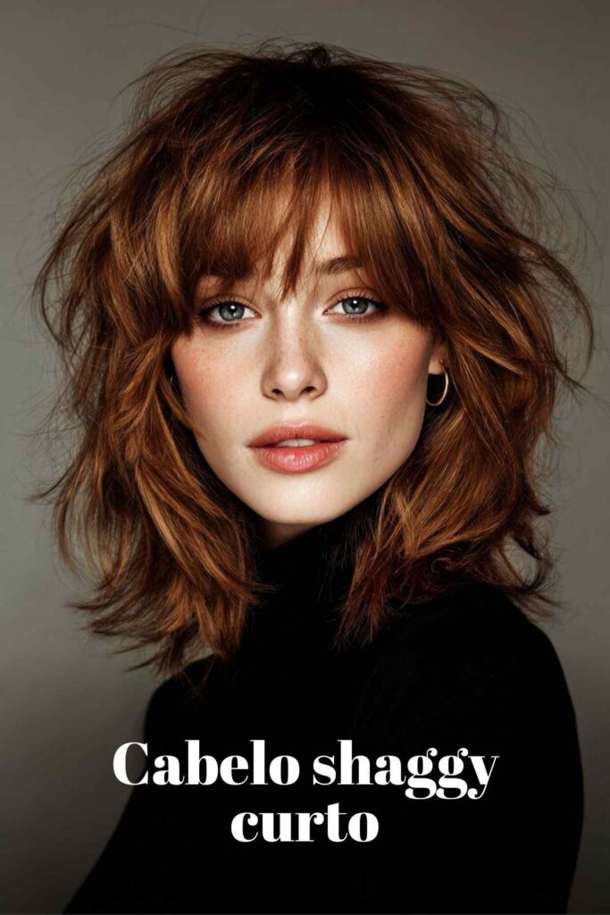 Cabelo shaggy curto