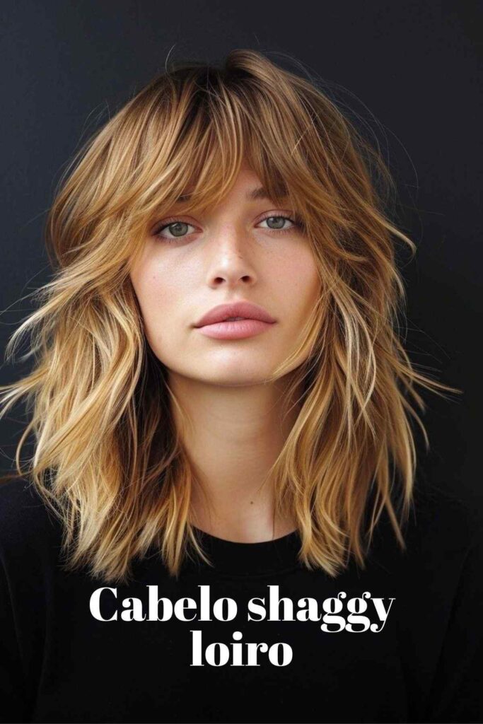 Cabelo shaggy loiro