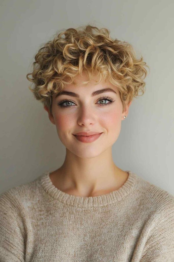 Taglio di capelli riccio Pixie Cut 10 Taglio di capelli riccio Pixie Cut