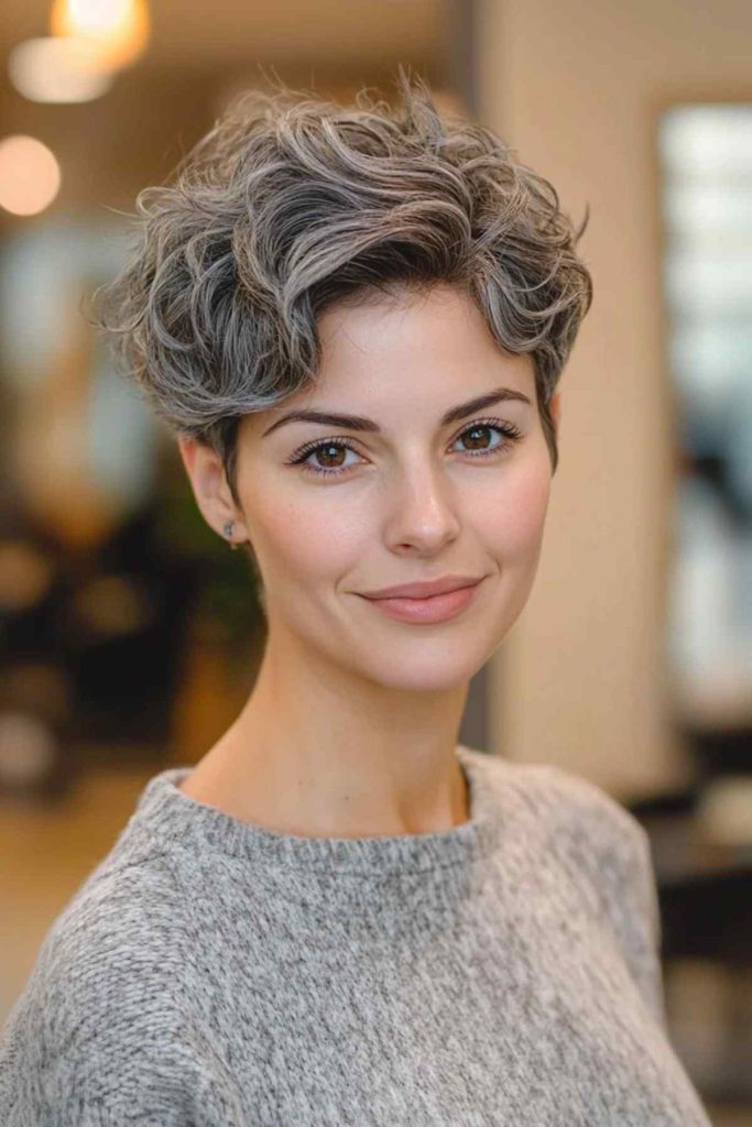 Taglio di capelli riccio Pixie Cut 12 Taglio di capelli riccio Pixie Cut