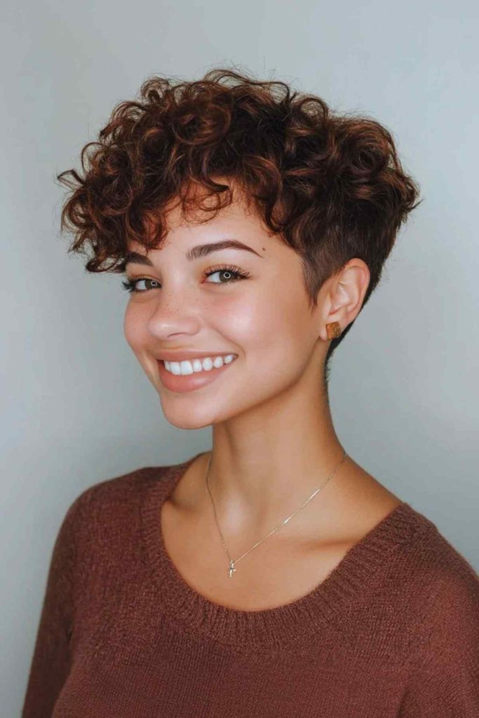 Taglio di capelli riccio Pixie Cut 15 Taglio di capelli riccio Pixie Cut