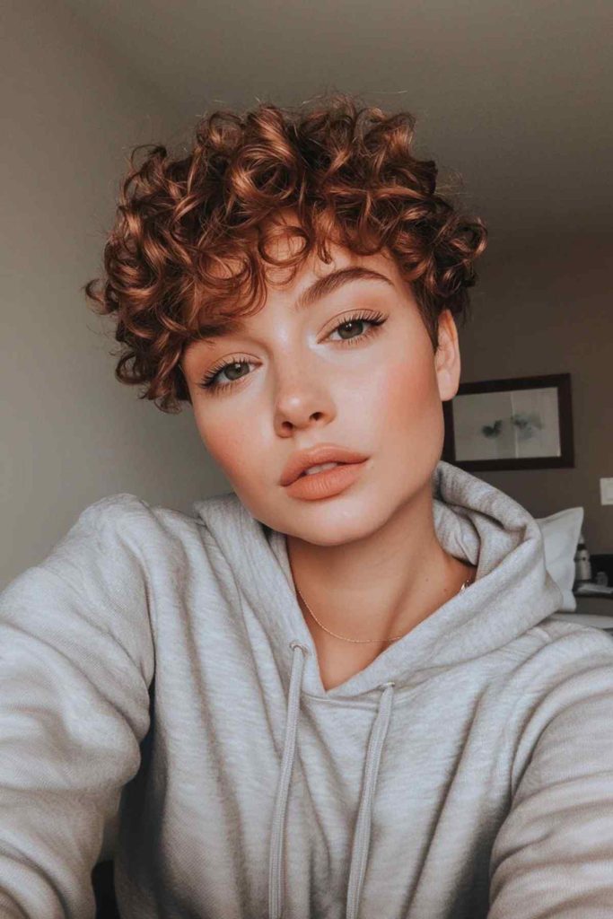 Taglio di capelli riccio Pixie Cut 16 Taglio di capelli riccio Pixie Cut