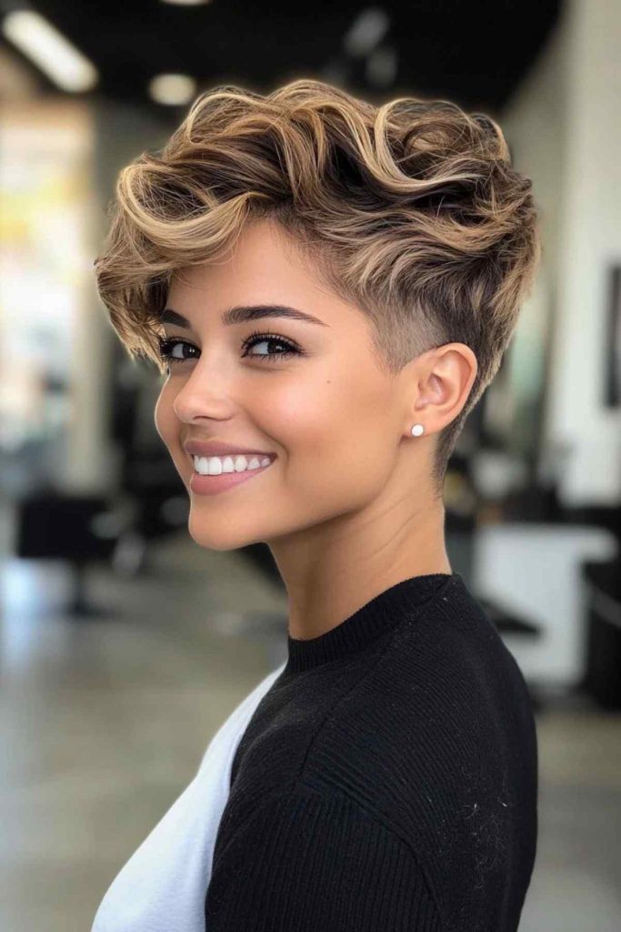 Taglio di capelli riccio Pixie Cut 18 Taglio di capelli riccio Pixie Cut