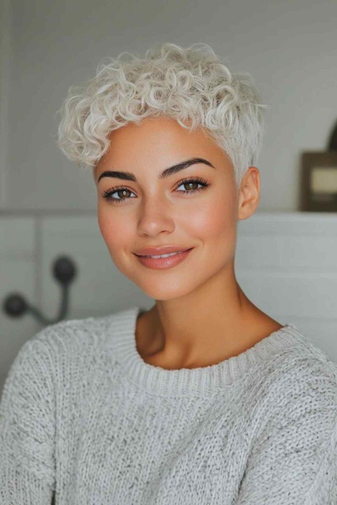Taglio di capelli riccio Pixie Cut 21 Taglio di capelli riccio Pixie Cut