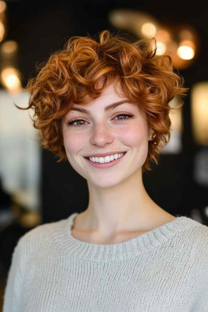 Taglio di capelli riccio Pixie Cut 25 Taglio di capelli riccio Pixie Cut