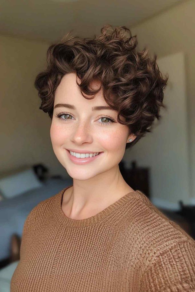 Taglio di capelli riccio Pixie Cut 26 Taglio di capelli riccio Pixie Cut