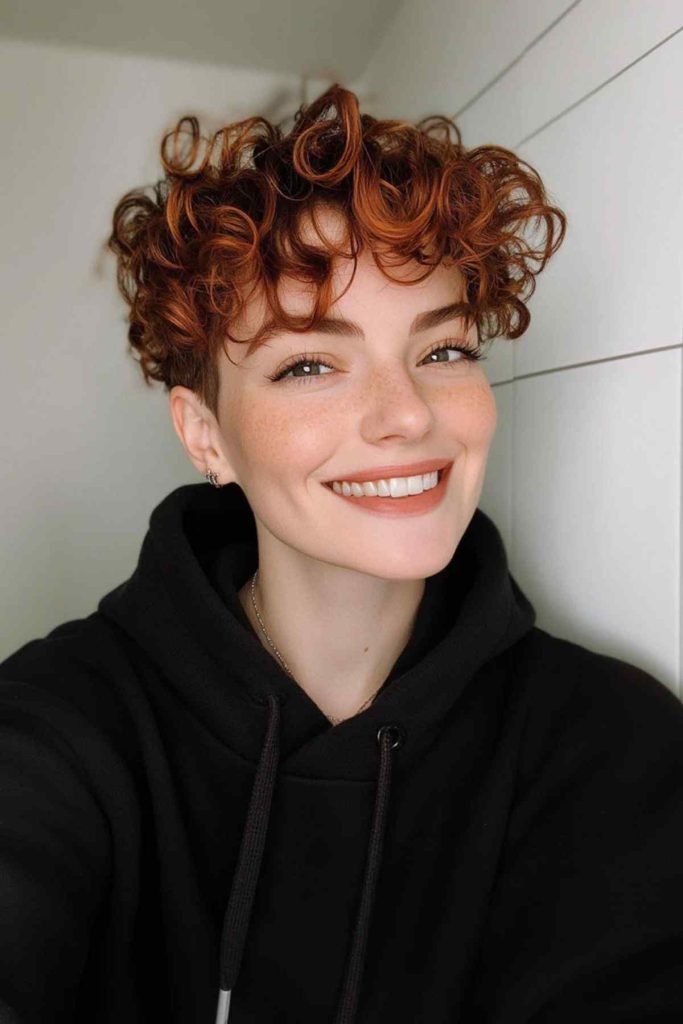 Taglio di capelli riccio Pixie Cut 4 Taglio di capelli riccio Pixie Cut