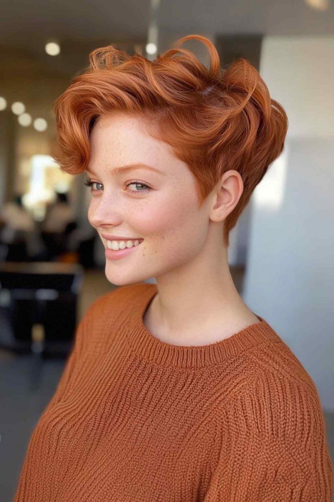 Taglio di capelli riccio Pixie Cut 6 Taglio di capelli riccio Pixie Cut