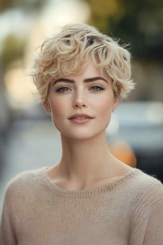 Taglio di capelli riccio Pixie Cut 8 Taglio di capelli riccio Pixie Cut