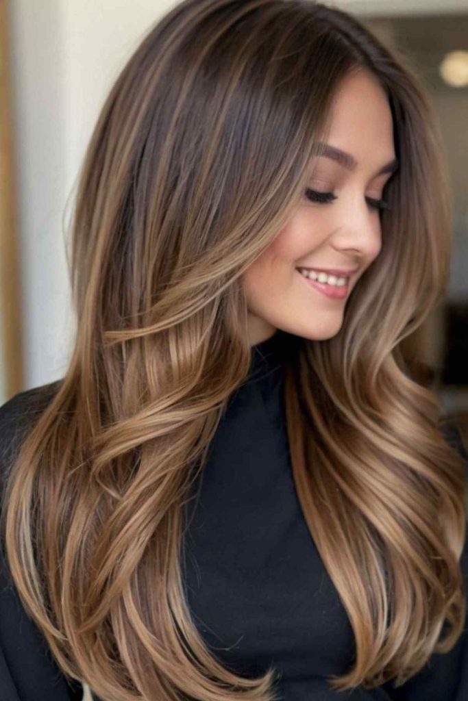 Corte de Cabelo Liso com o tom Morena Iluminada Corte de Cabelo Liso com o tom Morena Iluminada