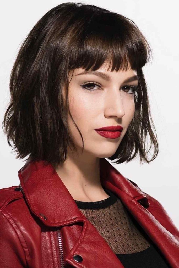 Baby Bang haircut Baby Bang haircut