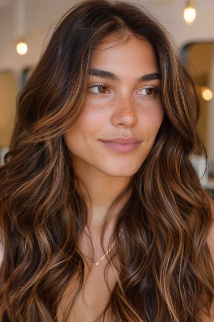 cor de cabelo Cabelo Morena Iluminada Bronze cor de Cabelo Morena Iluminada Bronze