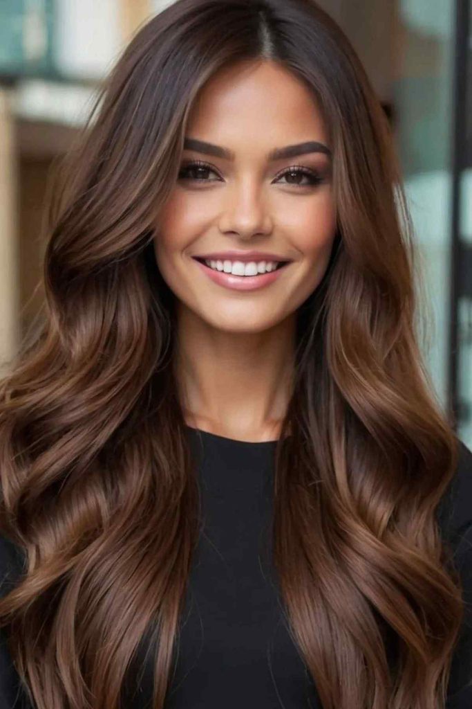 cor de cabelo Cabelo Morena Iluminada Cappuccino cor de Cabelo Morena Iluminada Cappuccino