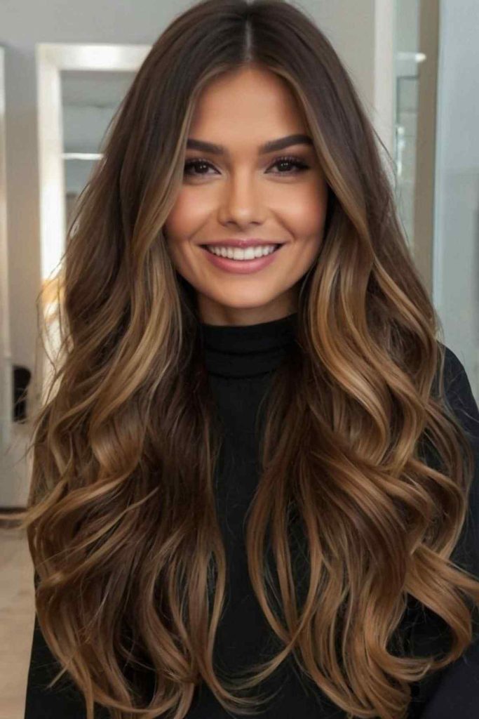 cor de cabelo Cabelo Morena Iluminada Madeira cor de Cabelo Morena Iluminada Madeira